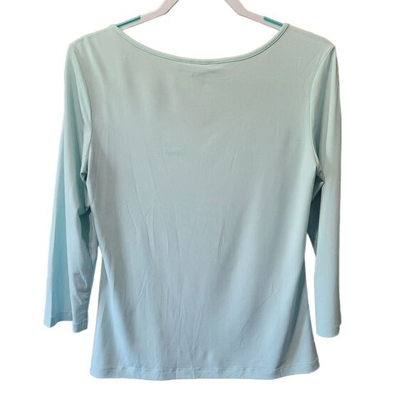 Pale blue top 3/4 sleeve - Picture 2 of 3